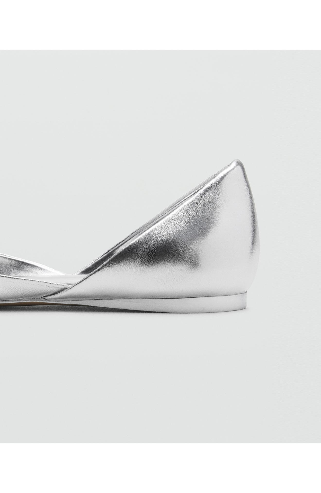 MANGO Metallic Sandal, Alternate, color, Silver