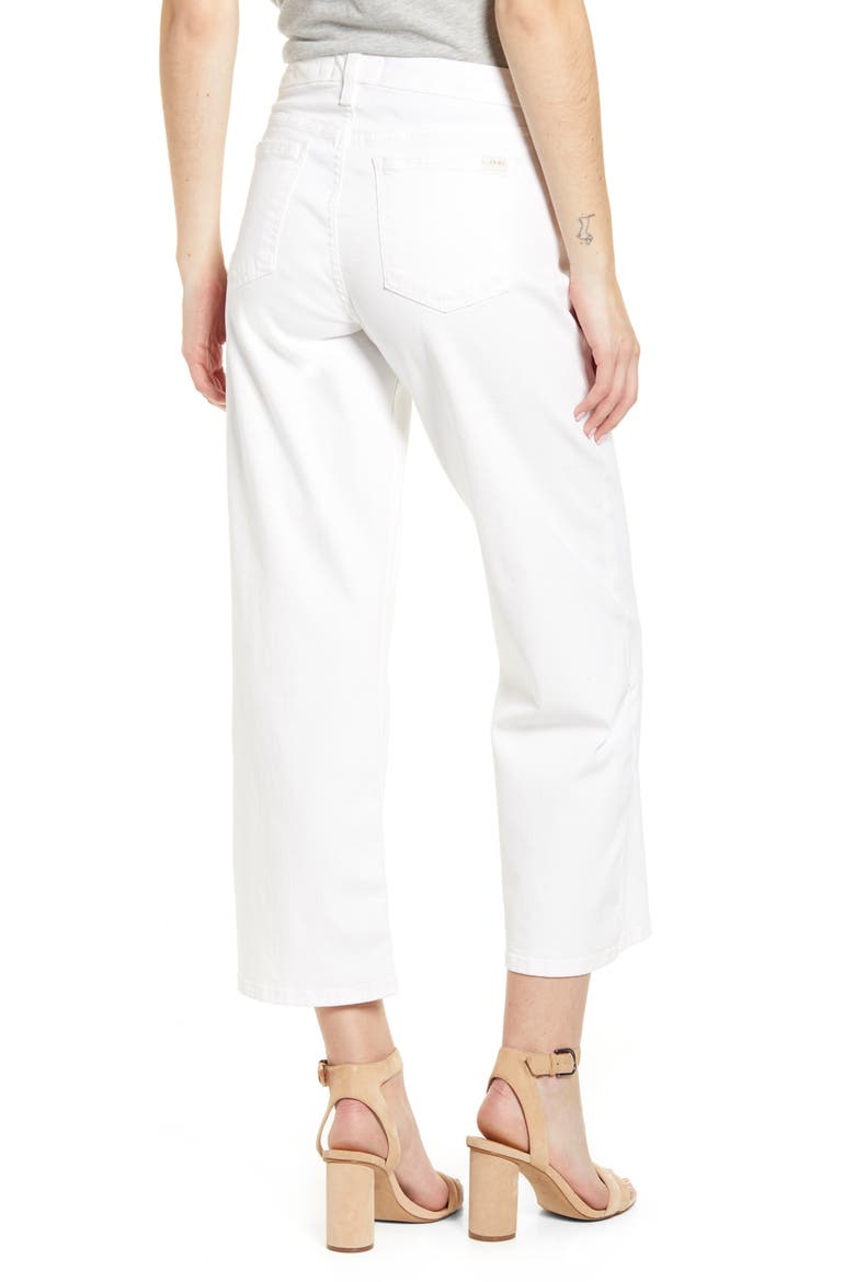 JEN7 Crop Wide Leg Jeans, Alternate, color, WHITE