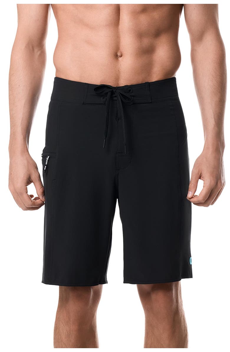 Coolibar Men's San Marino Boardshort - UPF 50+ Sun Protection - Accelera, Alternate, color, Black