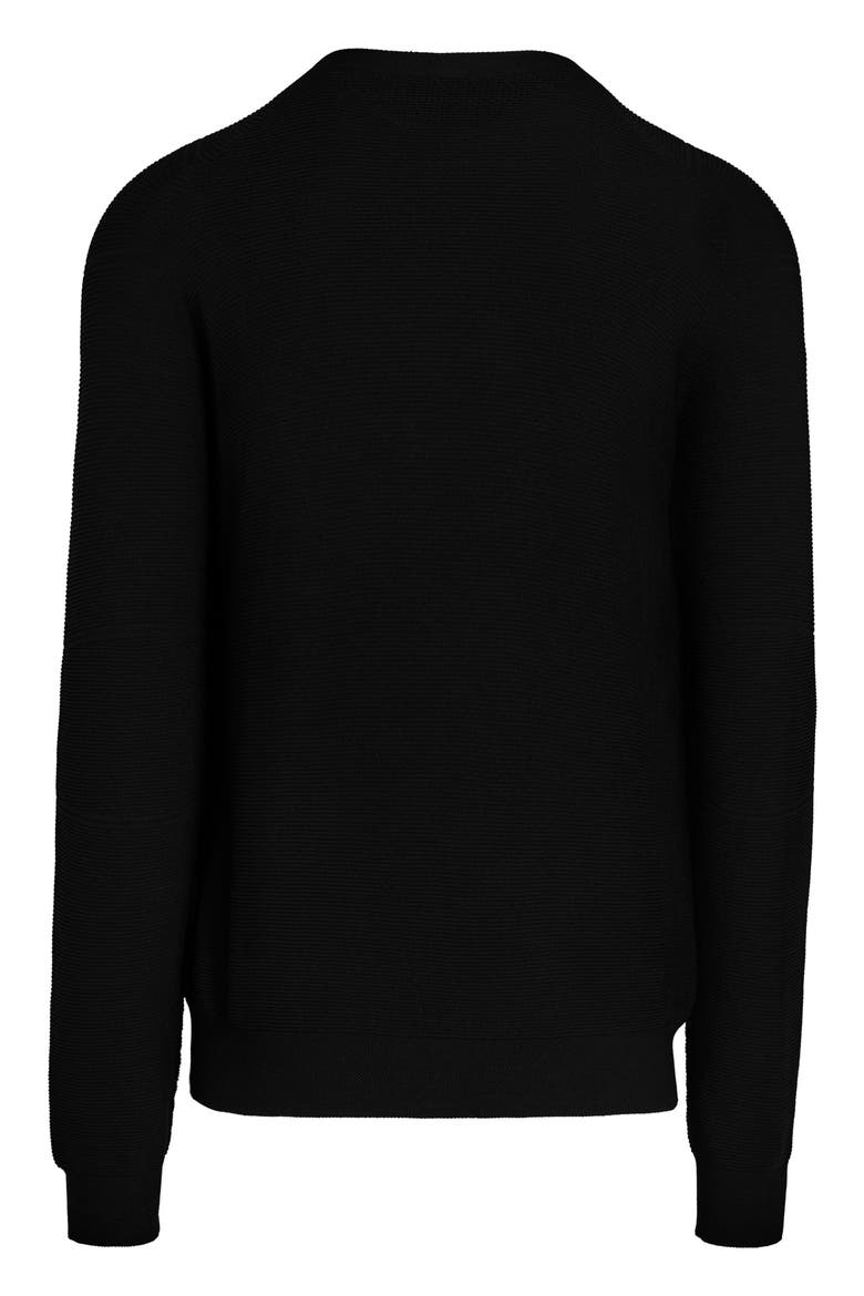 Seamless 3D Performance Knit Sweater, Alternate, color, BLACK