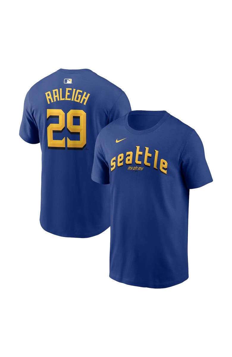 Nike Men's Nike Cal Raleigh Royal Seattle Mariners City Connect Name & Number T-Shirt, Main, color, Royal