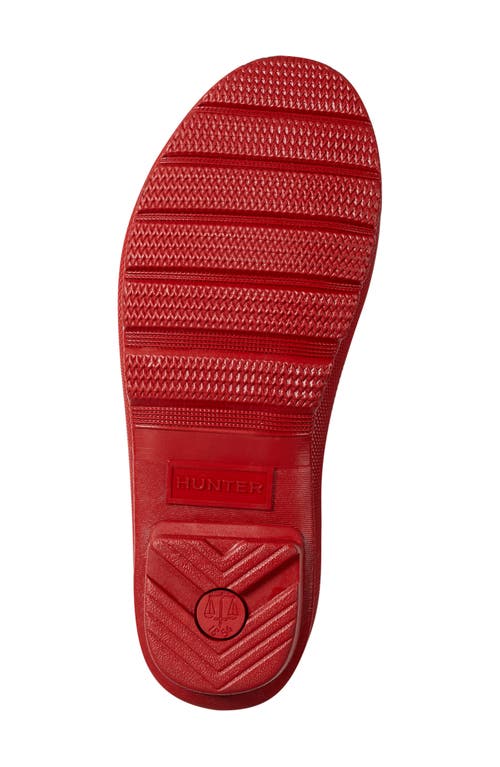 Hunter Original Gloss Waterproof Chelsea Boot In Military Red