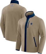 Darius Rucker Collection by Fanatics Men's NFL x Darius Rucker Collection by Fanatics  Tan Dallas Cowboys Heavyweight Polar Fleece Full-Zip Jacket