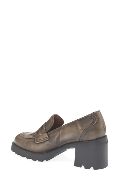 Wonders G-7201 Penny Loafer Lug Pump In Gray
