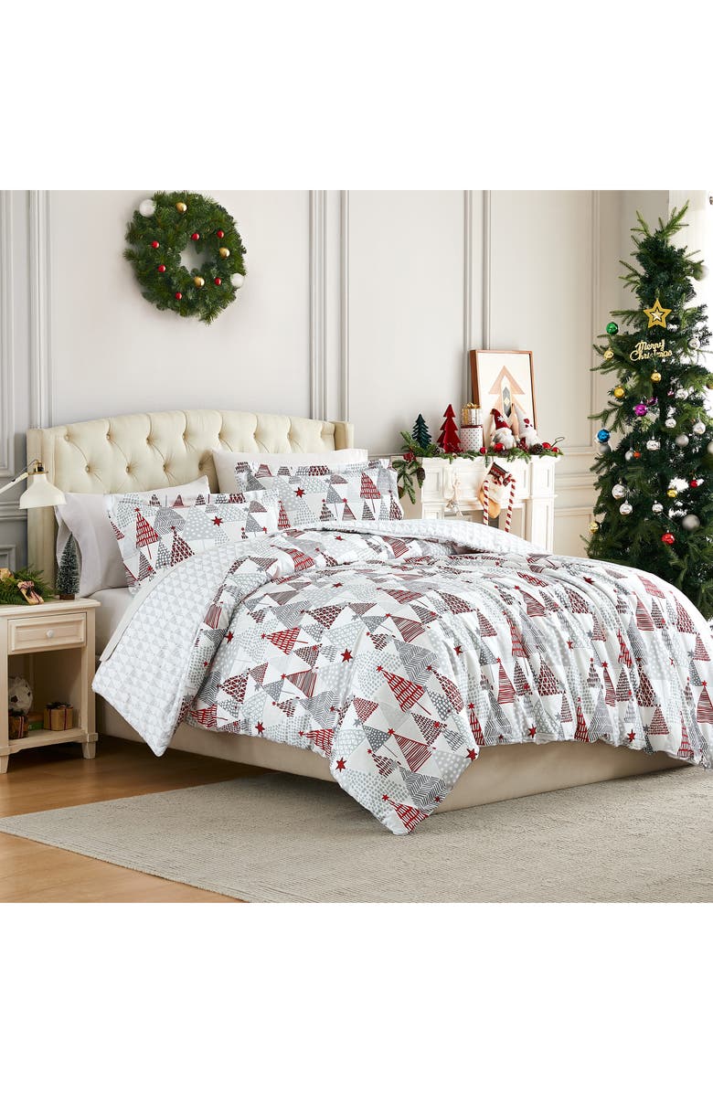 SOUTHSHORE FINE LINENS Merry & Bright Oversize Holiday Comforter Set, Alternate, color, Merry And Bright