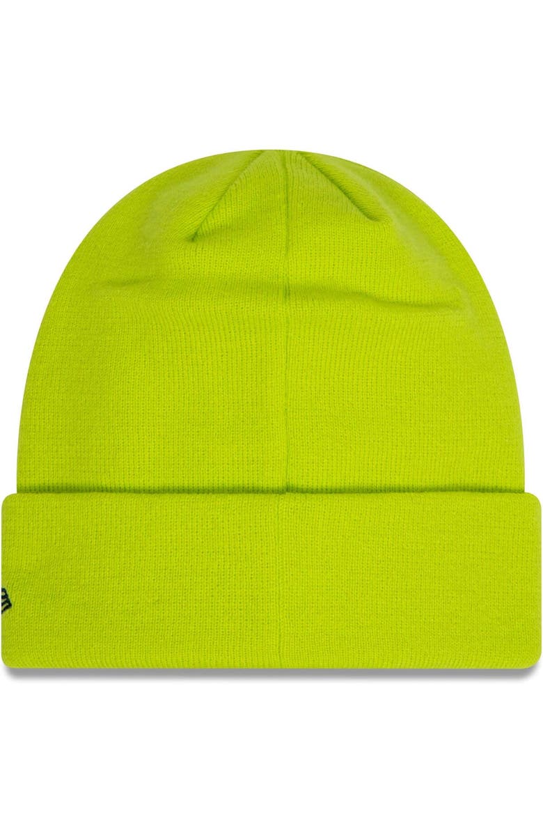 New Era Men's New Era Neon Green Tottenham Hotspur Seasonal Color Cuffed Knit Hat, Alternate, color, 