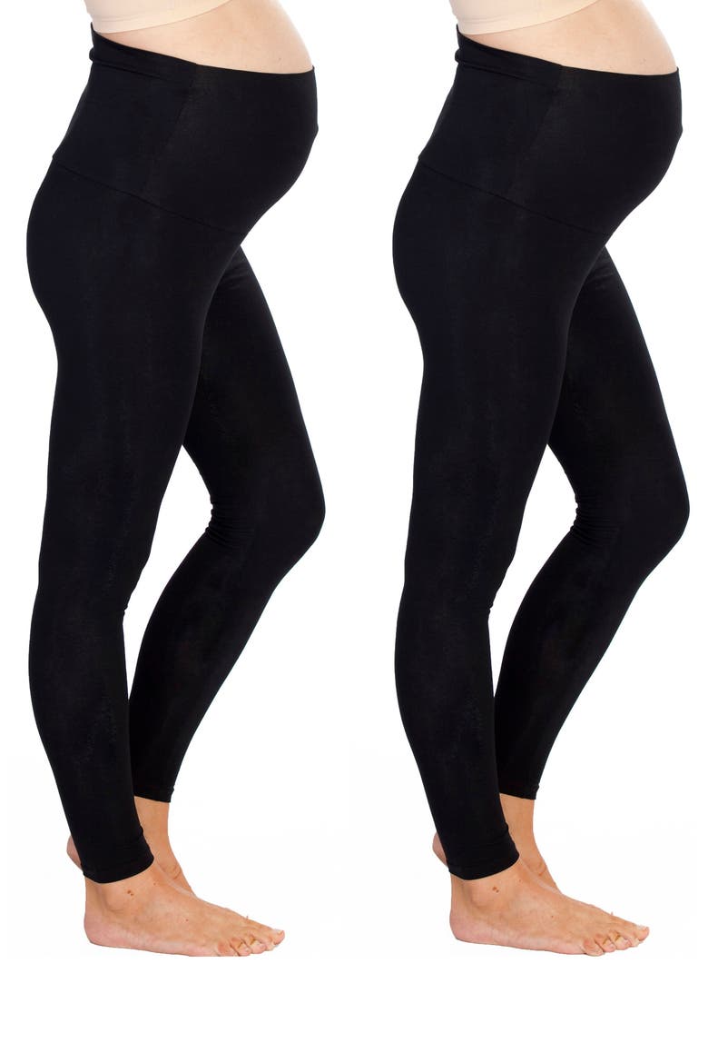 2-Pack Maternity Leggings, Main, color, BLACK
