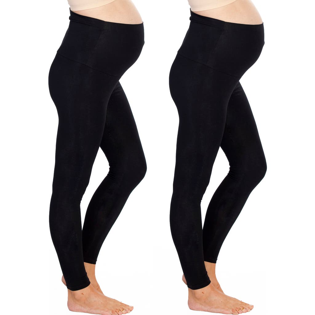 Angel Maternity 2-Pack Maternity Leggings in Black  product