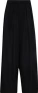 Balmain High Waist Pleat Front Grain de Poudre Wool Pants
