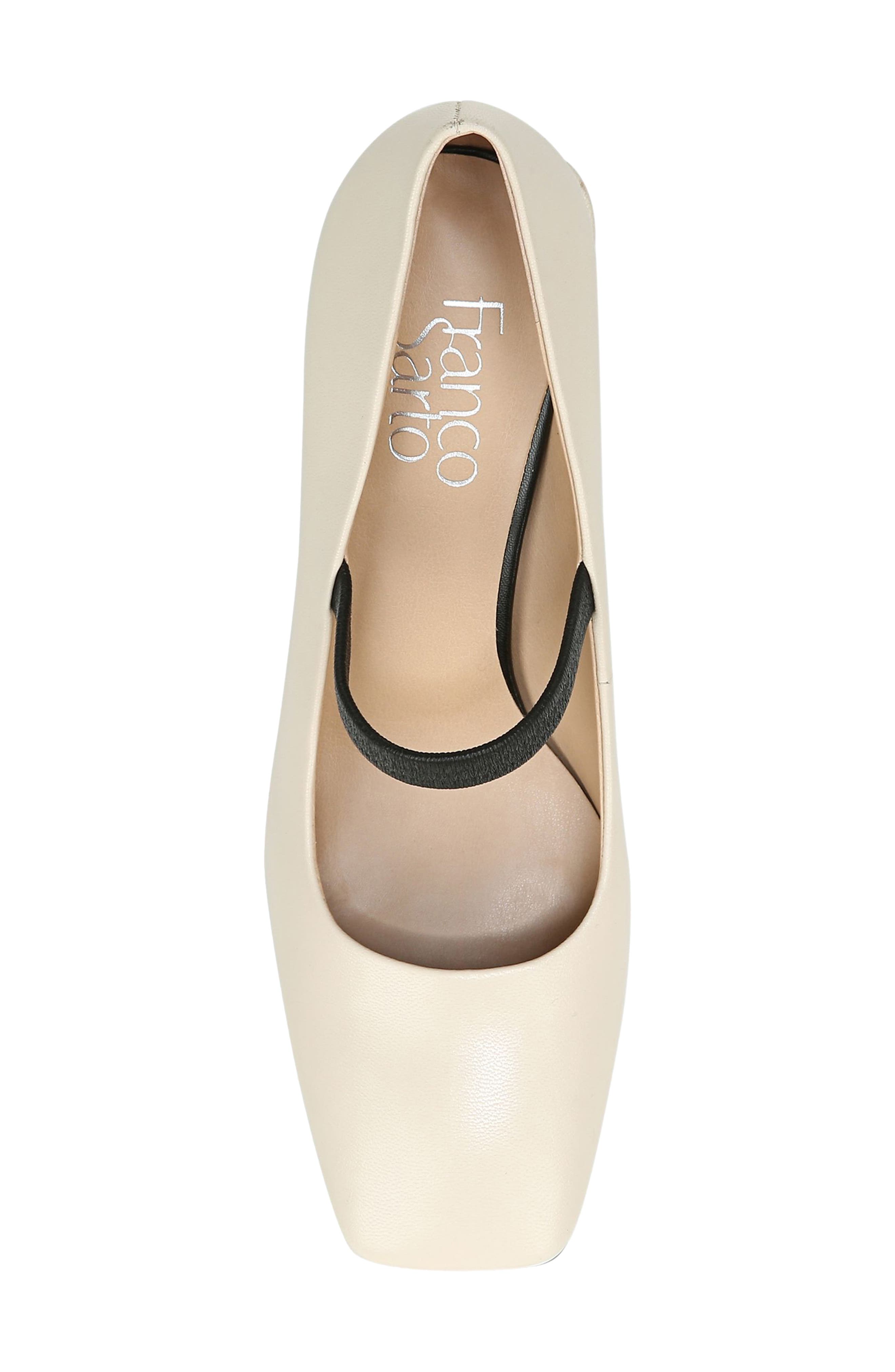 Halo Square Toe Mary Jane Pump, Alternate, color, MILK FABRIC