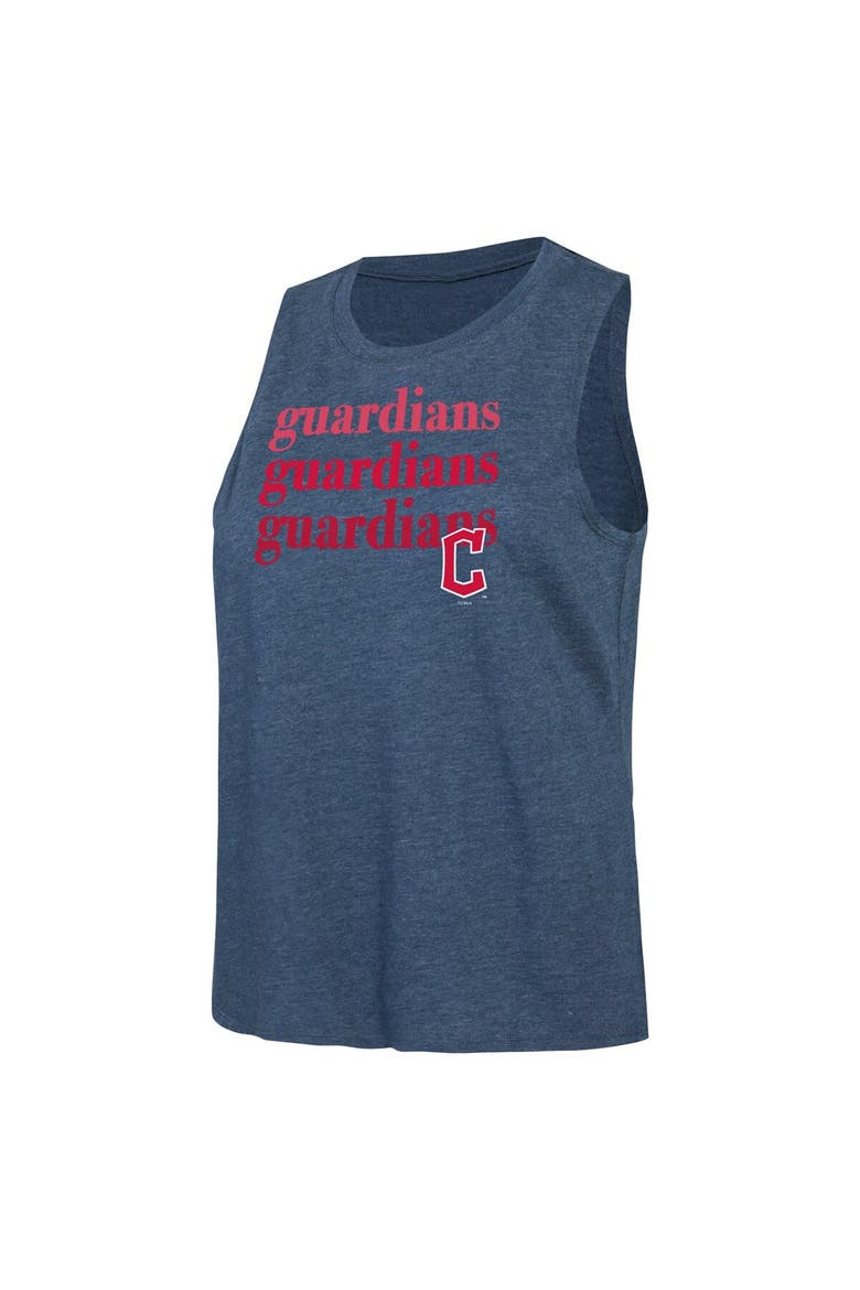 Women's Concepts Sport Charcoal/Navy Cleveland Guardians Meter Muscle Tank and Pants Sleep Set, Alternate, color, Charcoal