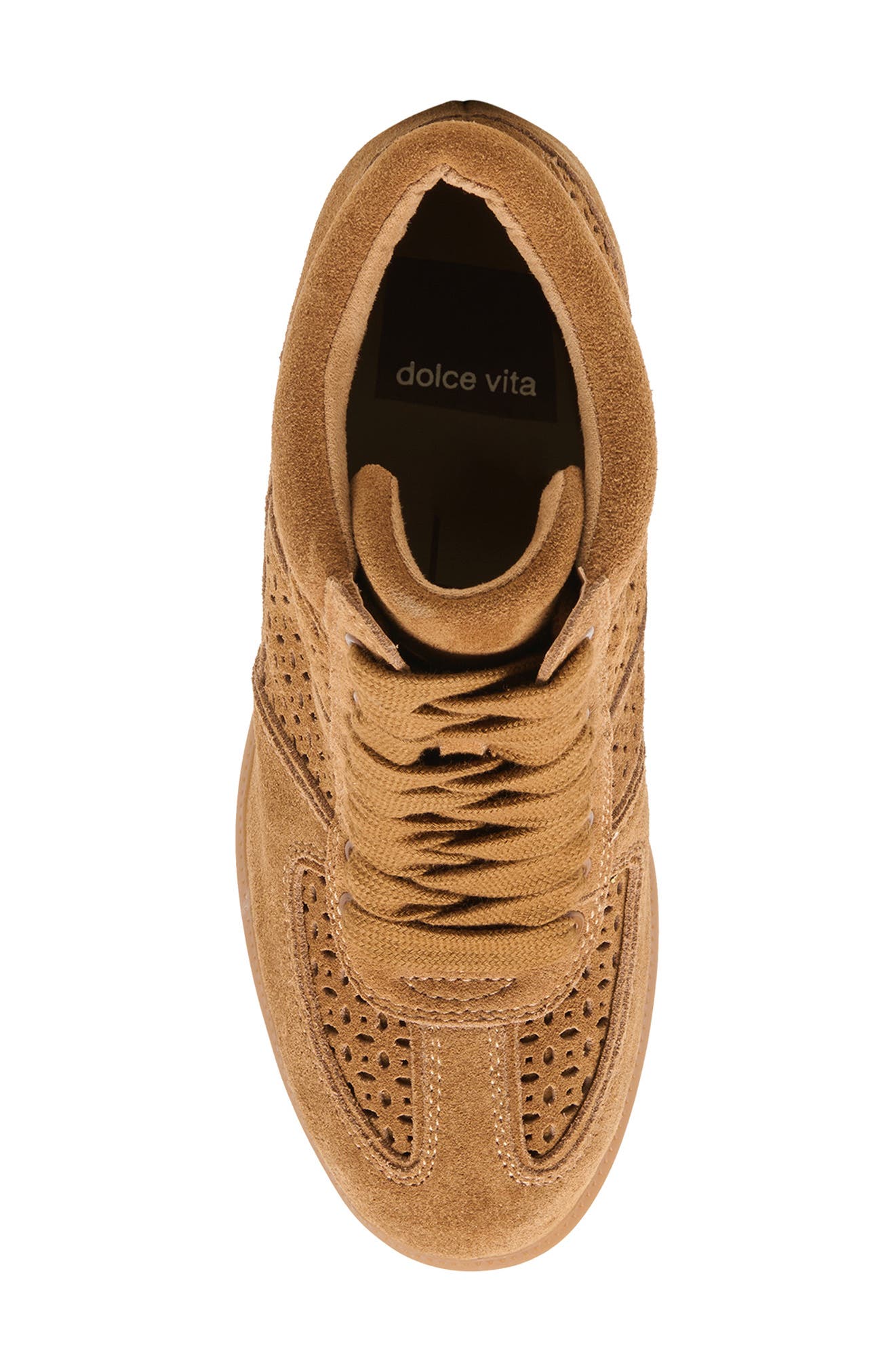 Irlah Wedge Sneaker, Alternate, color, LT BROWN SUEDE H2O