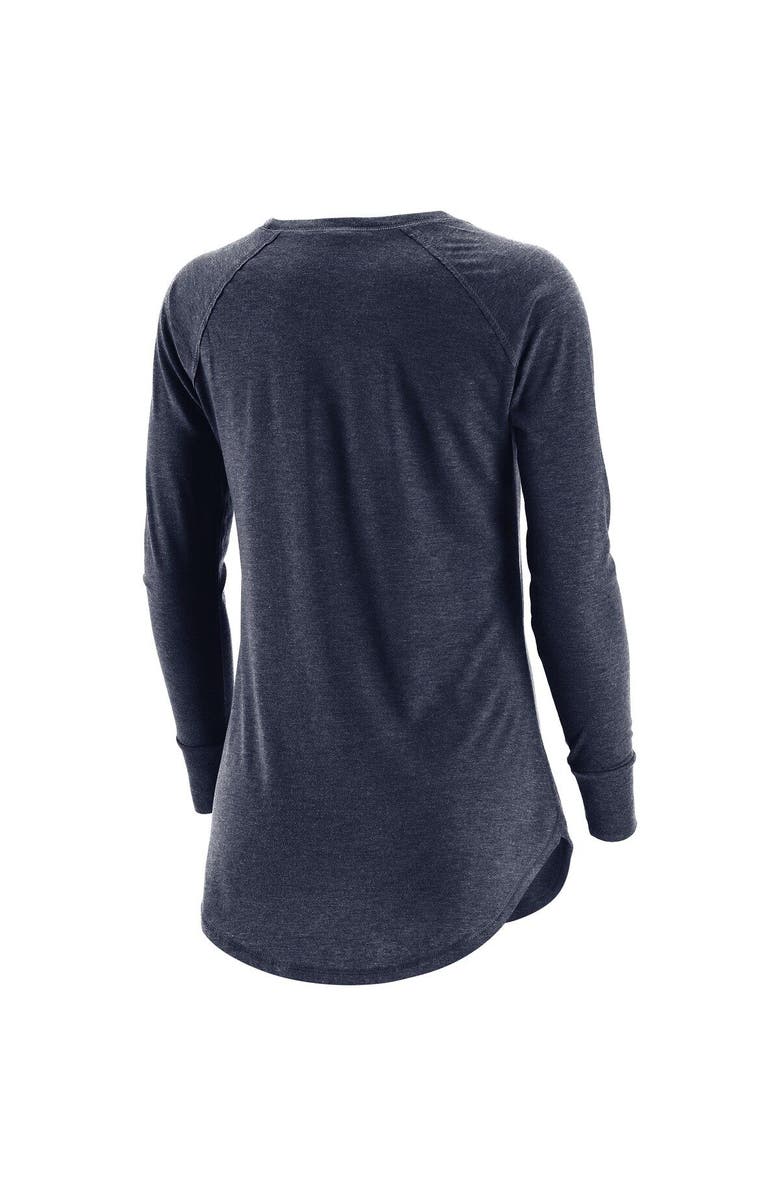 ADPRO Sports Women's Navy New York Riptide Primary Logo Tri-Blend Long Sleeve T-Shirt, Alternate, color,
