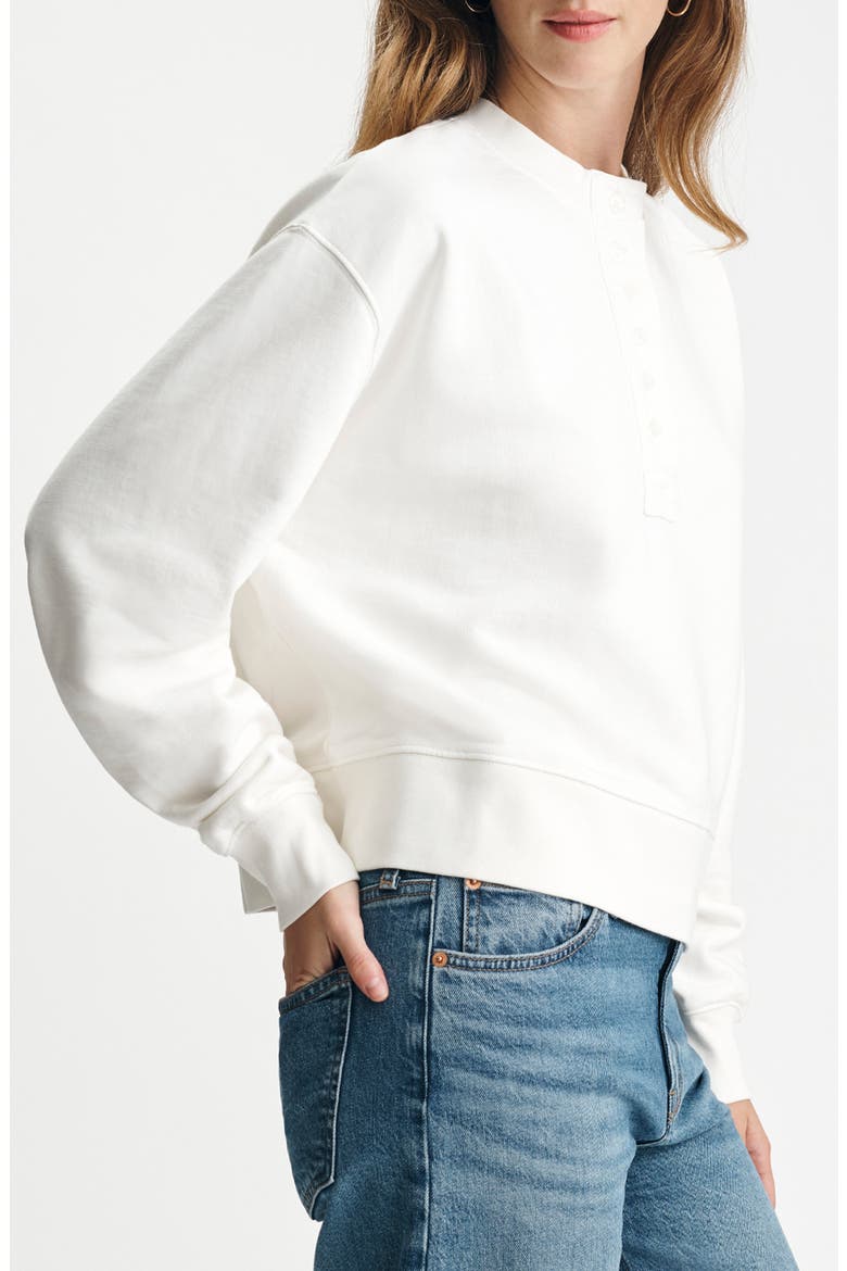 Henley Sweatshirt, Alternate, color, ANTIQUE WHITE