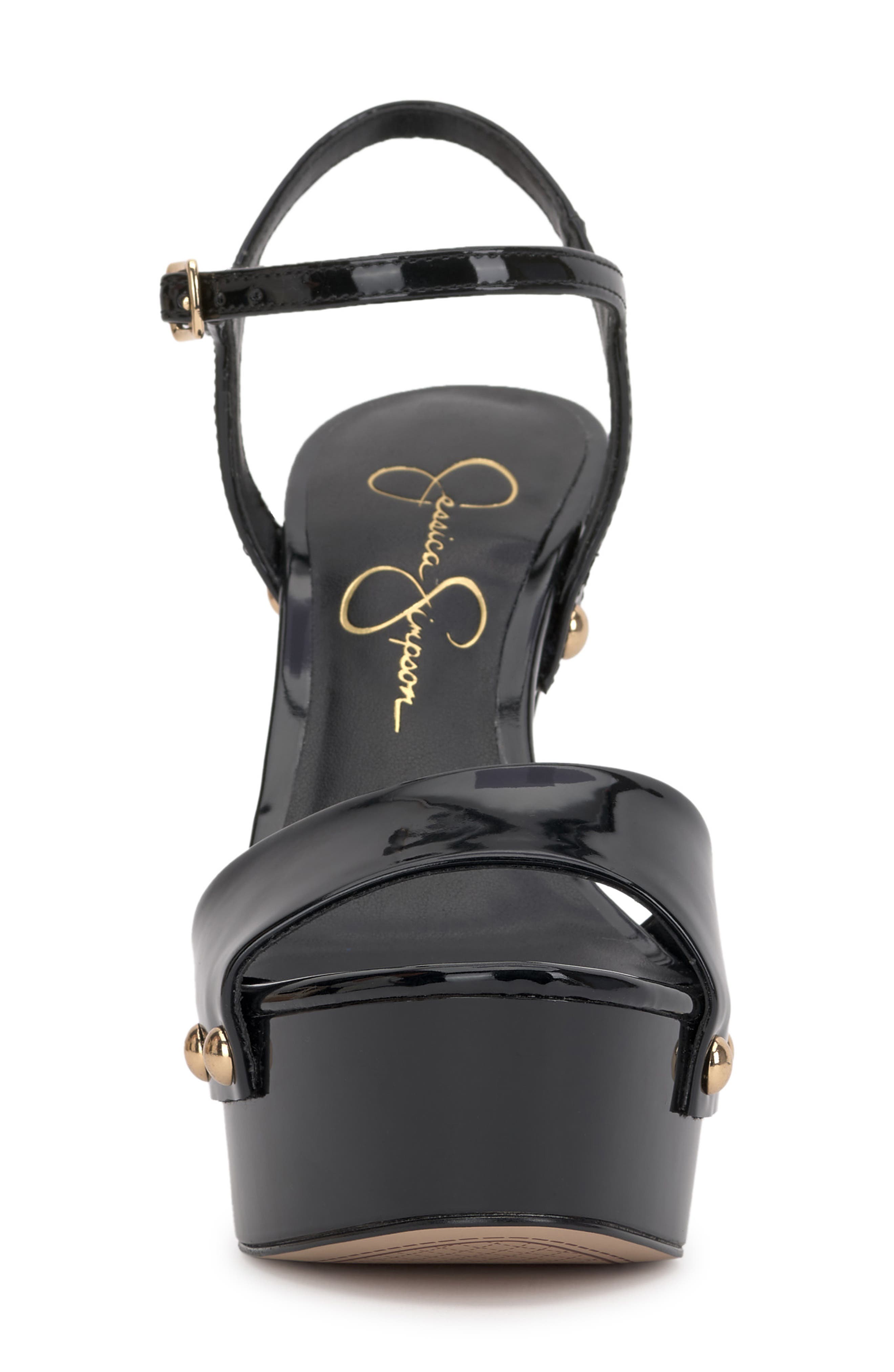 Jessica Simpson Calenta Ankle Strap Platform Sandal, Alternate, color, Black