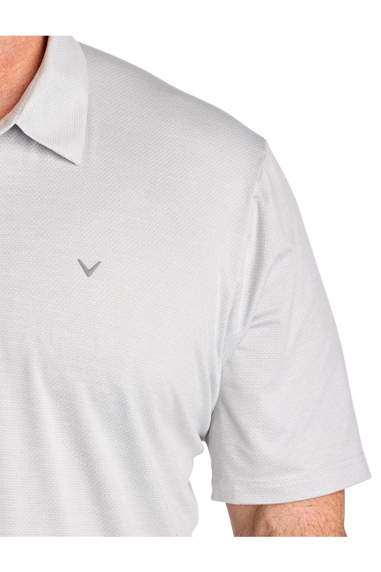 Big & Tall Heathered Jacquard Polo Shirt, Alternate, color, HIGHRISE HEATHER