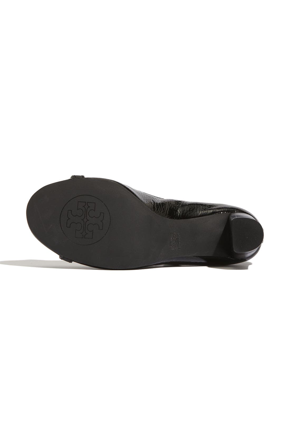 'Aaden' Mid Heel Pump, Alternate, color, BLACK