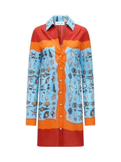 Charisse Printed shirt dress