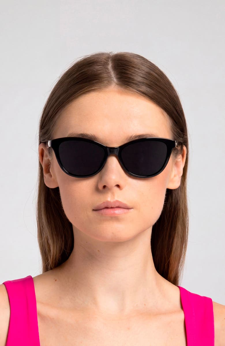 Kate Spade New York Tayla 55mm Sunglasses, Alternate, color, Black/ Grey