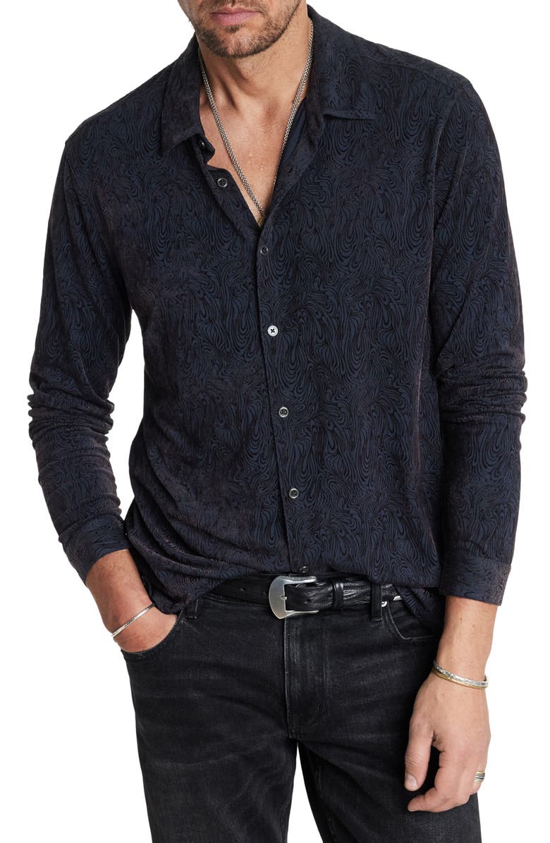 John Varvatos Veneto Regular Fit Stretch Button-Up Shirt, Main, color,