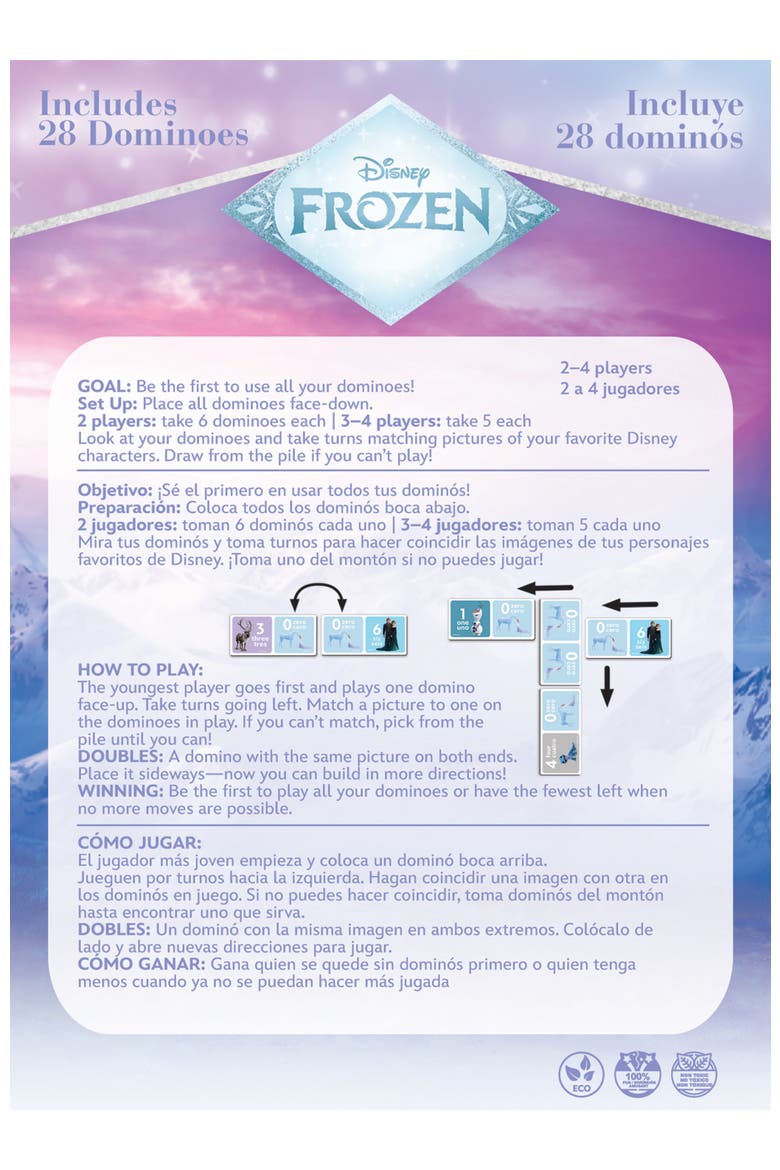 Disney - Frozen Wood Dominoes, Alternate, color, Multicolor