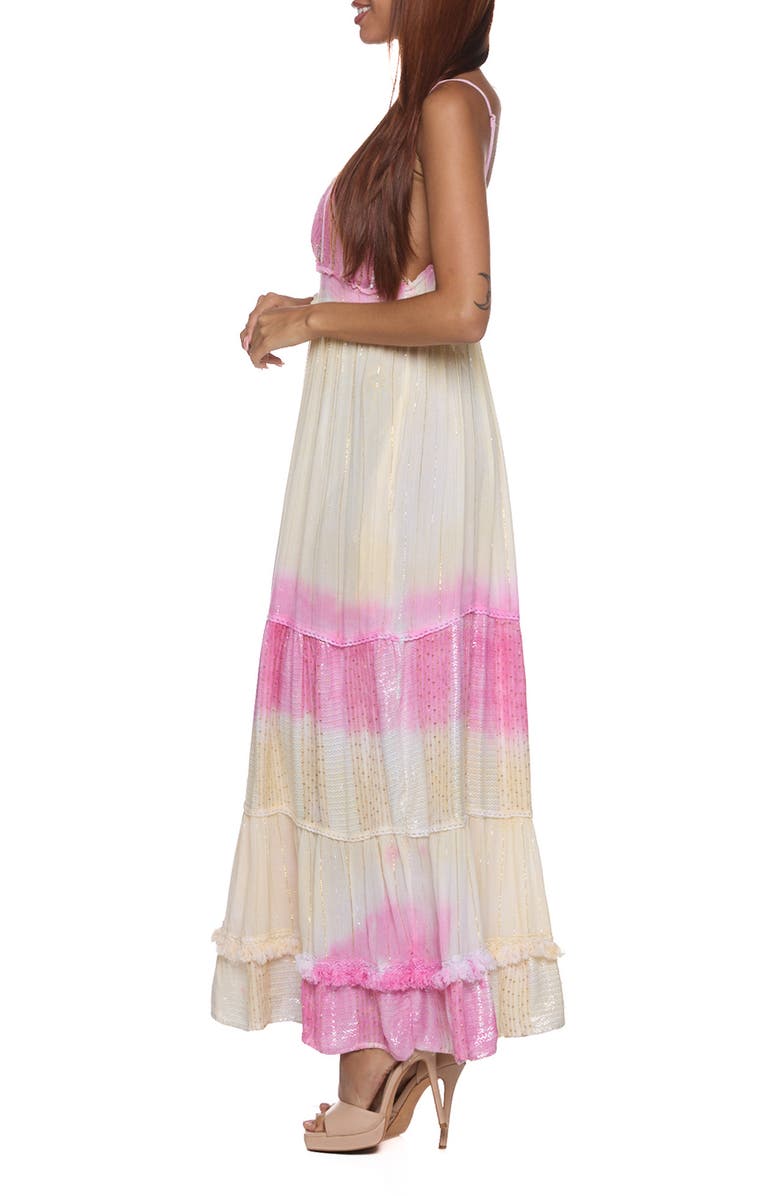 RANEES Tiered Maxi Dress, Alternate, color, Pink