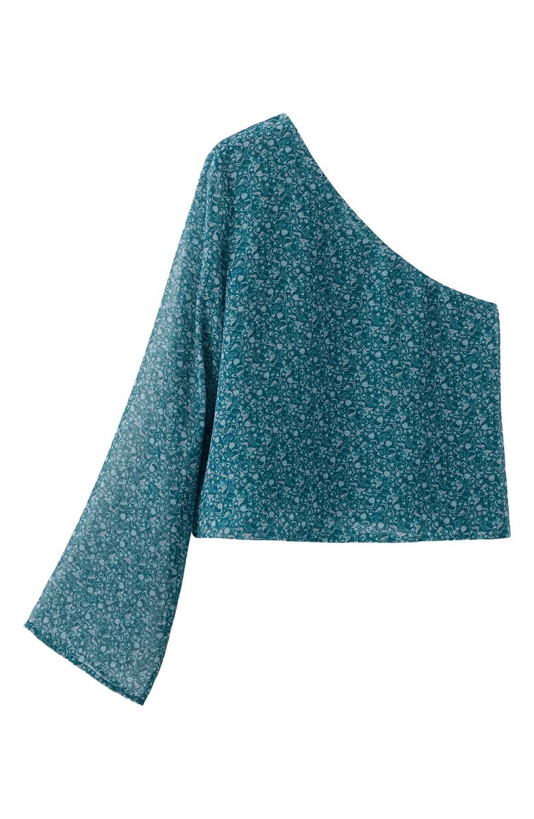 MANGO TEEN Print One-Shoulder Top, Alternate, color, 