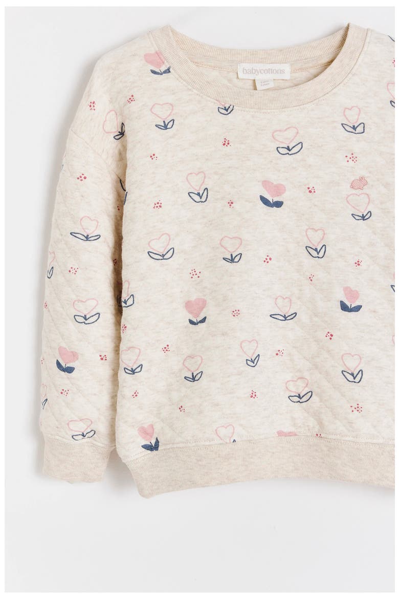 Pat Printed Hearts Sweatshirt for Toddler, Alternate, color, PINK