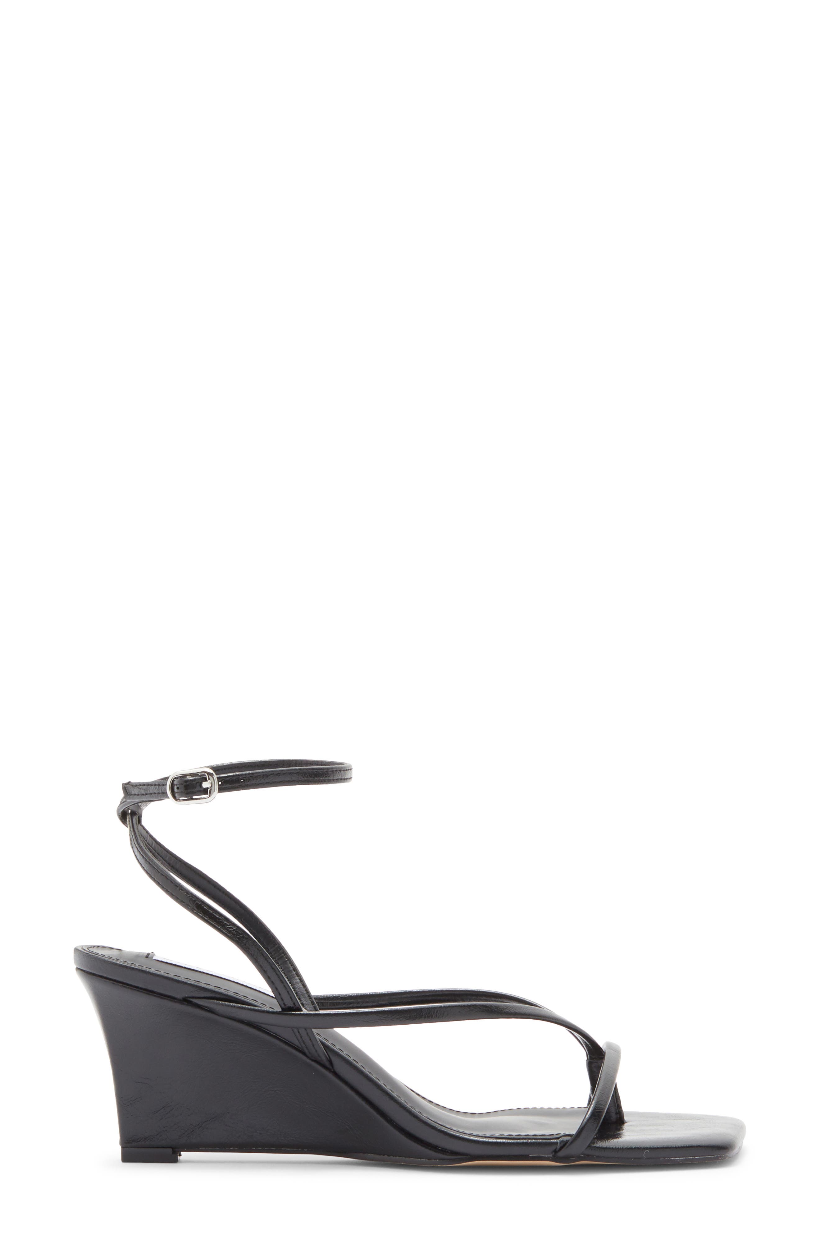 Steve Madden Pozy Wedge Sandal, Alternate, color, Black