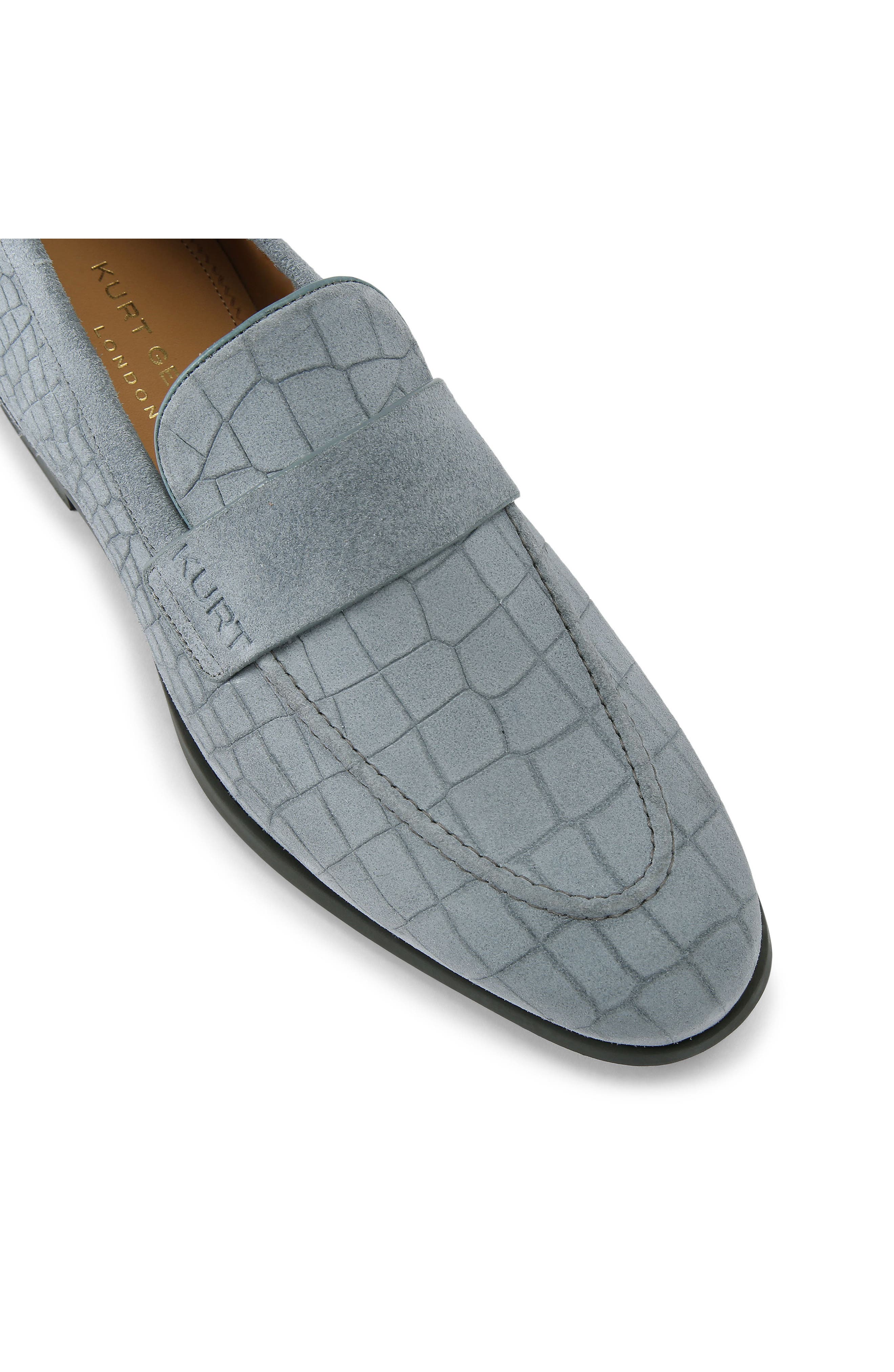 Aldgate Flex Reptile Embossed Loafer, Alternate, color, MEDIUM BLUE