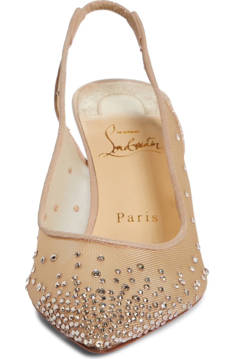 Christian Louboutin Follies Crystal Embellished Slingback Pump, Alternate, color,