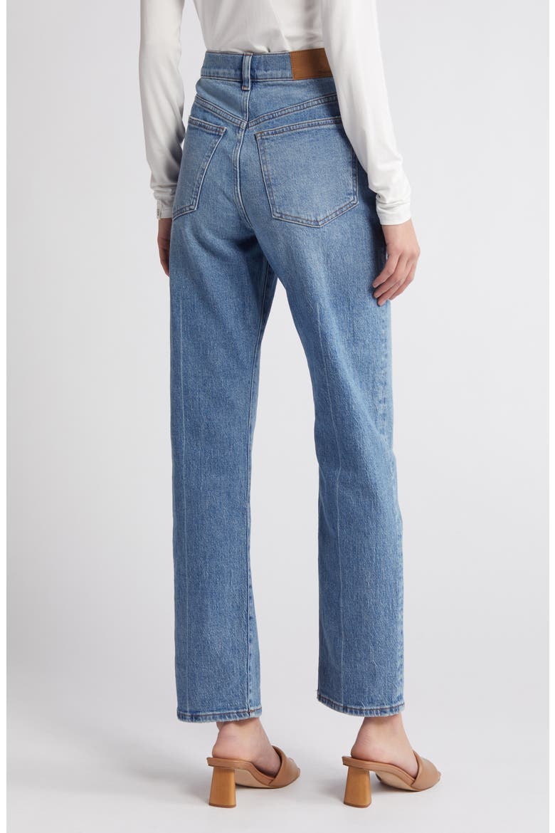 The '90s Creased High Waist Straight Leg Jeans, Alternate, color, RONDELL WASH