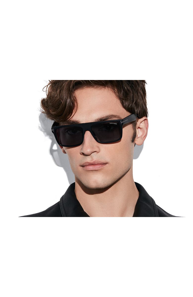 TOM FORD 58mm Philippe Polarized Rectangular Sunglasses, Alternate, color, 