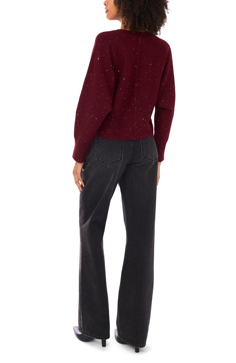 1.STATE Sparkle Crewneck Sweater, Alternate, color, Wine