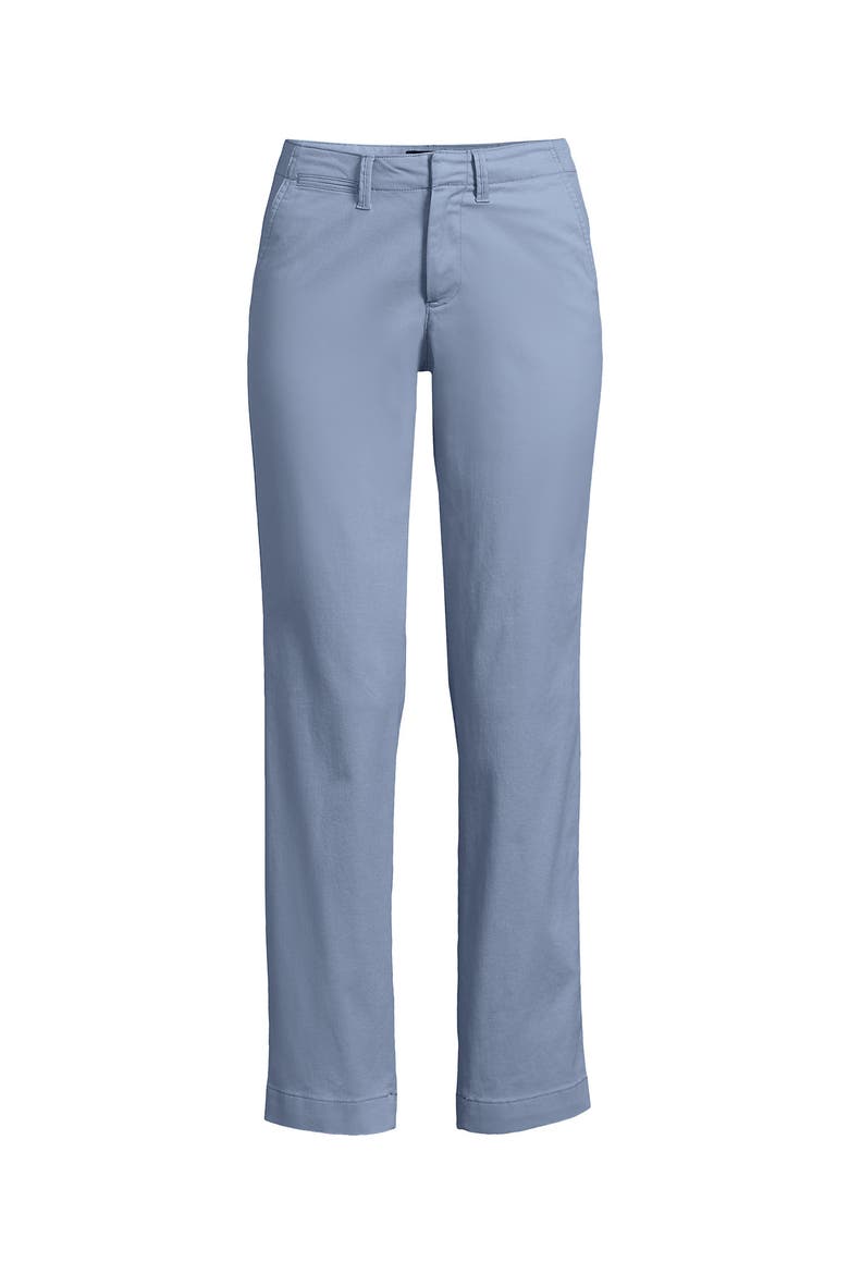 Plus Size Mid Rise Classic Straight Leg Chino Ankle Pants, Alternate, color, Pale Slate Blue