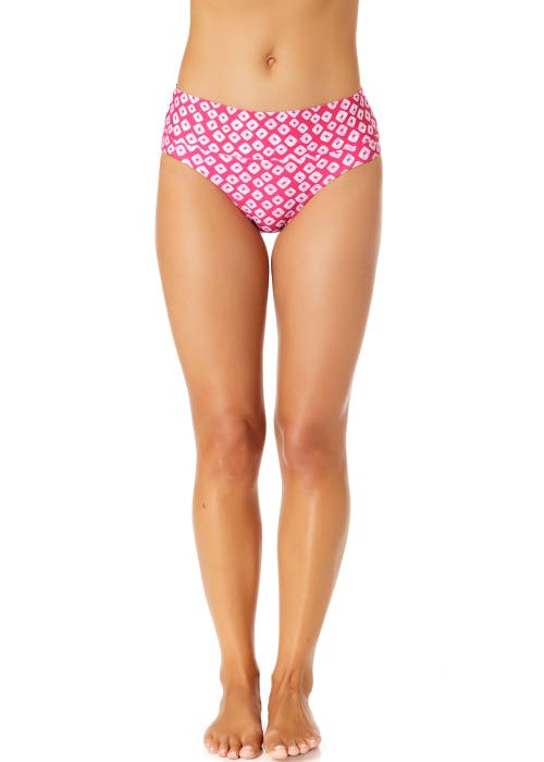 ANNE COLE PALM CHIC SOFT BAND MID RISE BIKINI SWIM BOTTOM