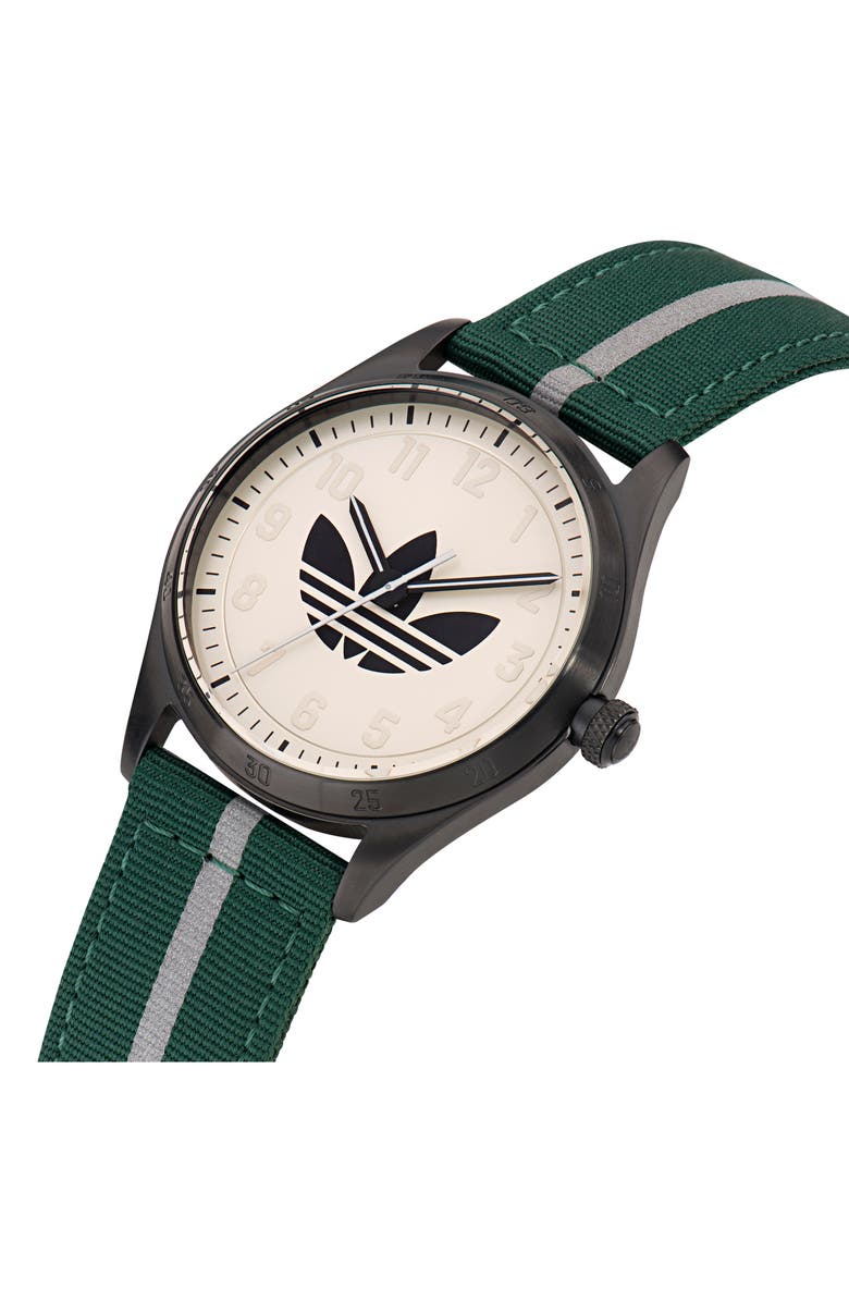 adidas Code Four Nylon Strap Watch, 42mm, Alternate, color,