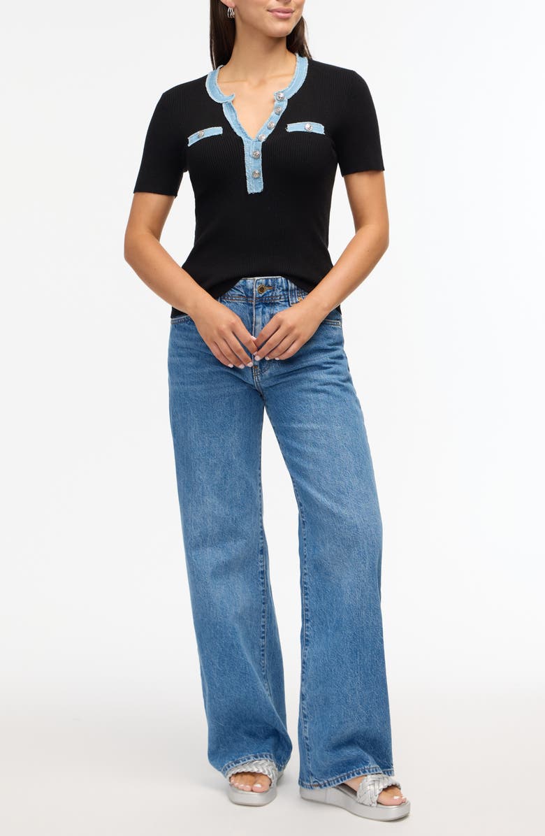 Ellen Tracy Ribbed Knit Top, Alternate, color,