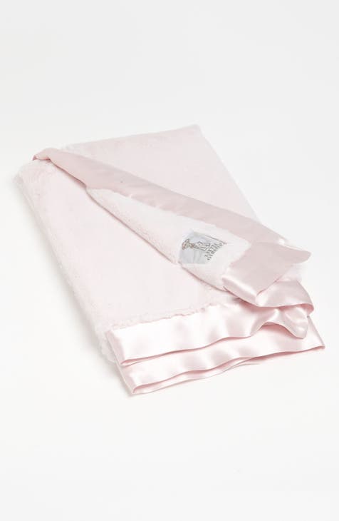 Little Giraffe good Confetti Satin Trim Blanket in Pink