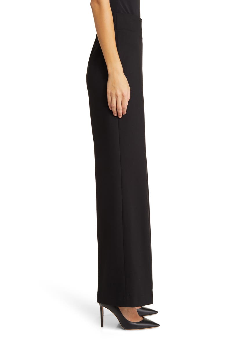 Pull-On Wide Leg Trousers, Alternate, color, ANNE BLACK