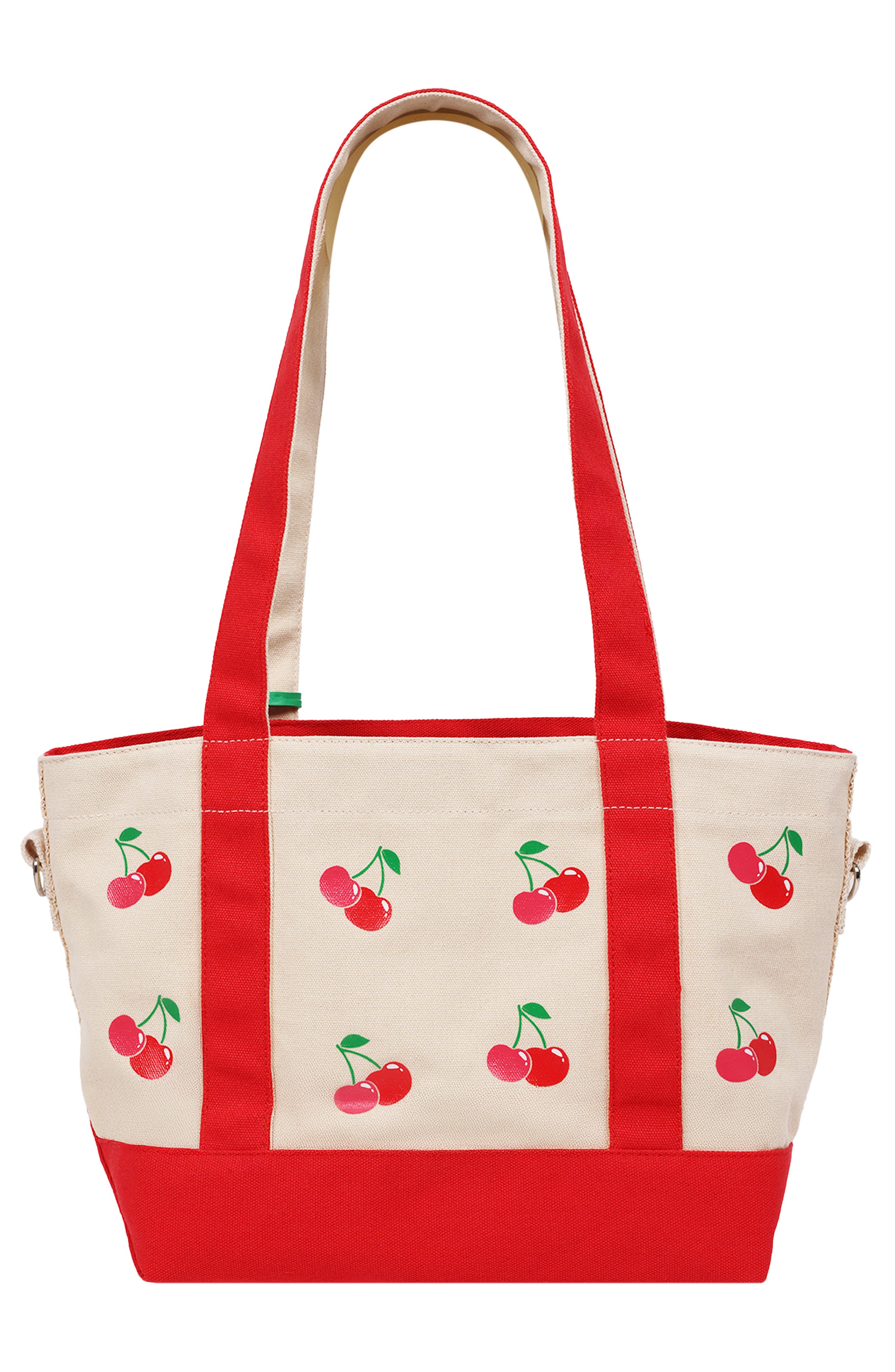 C & C California Cherry Print Tote Bag, Alternate, color, Red