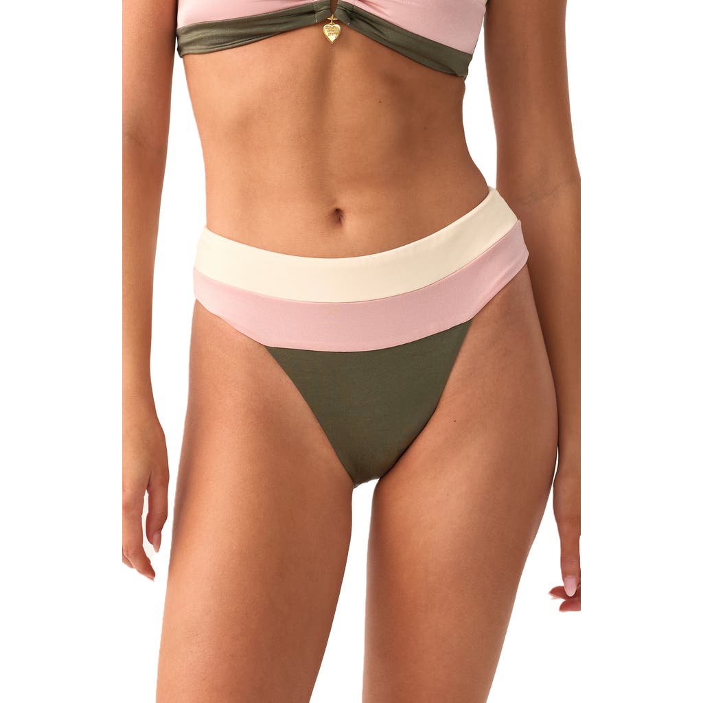 Pq Swim Banded Bikini Bottoms In Green