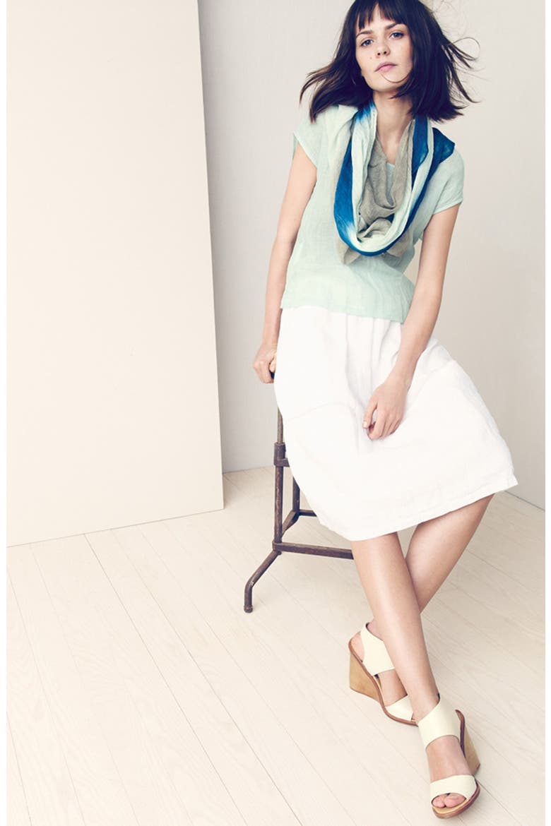 Hand Dyed Linen Scarf, Alternate, color, JEWEL