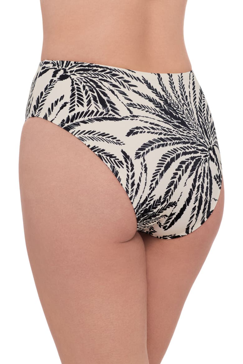 Smoothing and Sculpting High Leg High Rise Swimsuit Bikini Bottoms, Alternate, color, Palm Royale