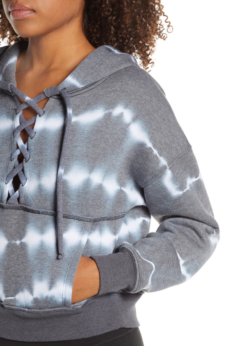 FP Movement by Free People Free People FP Movement Tie Dye Believer Lace-Up Hoodie, Alternate, color, 