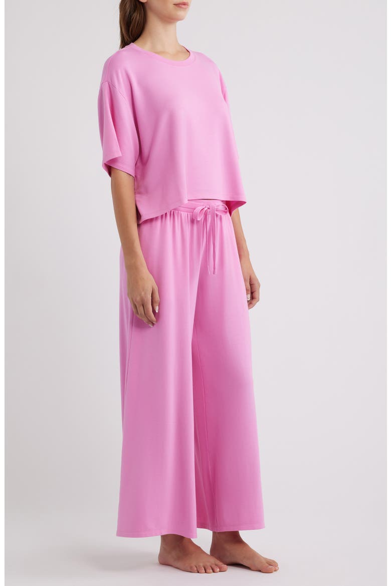 Comfy Jersey Pajamas, Alternate, color, PINK CRAYON