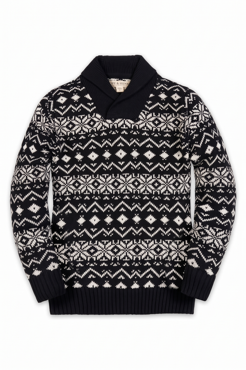 Kids' Organic Shawl Collar Sweater