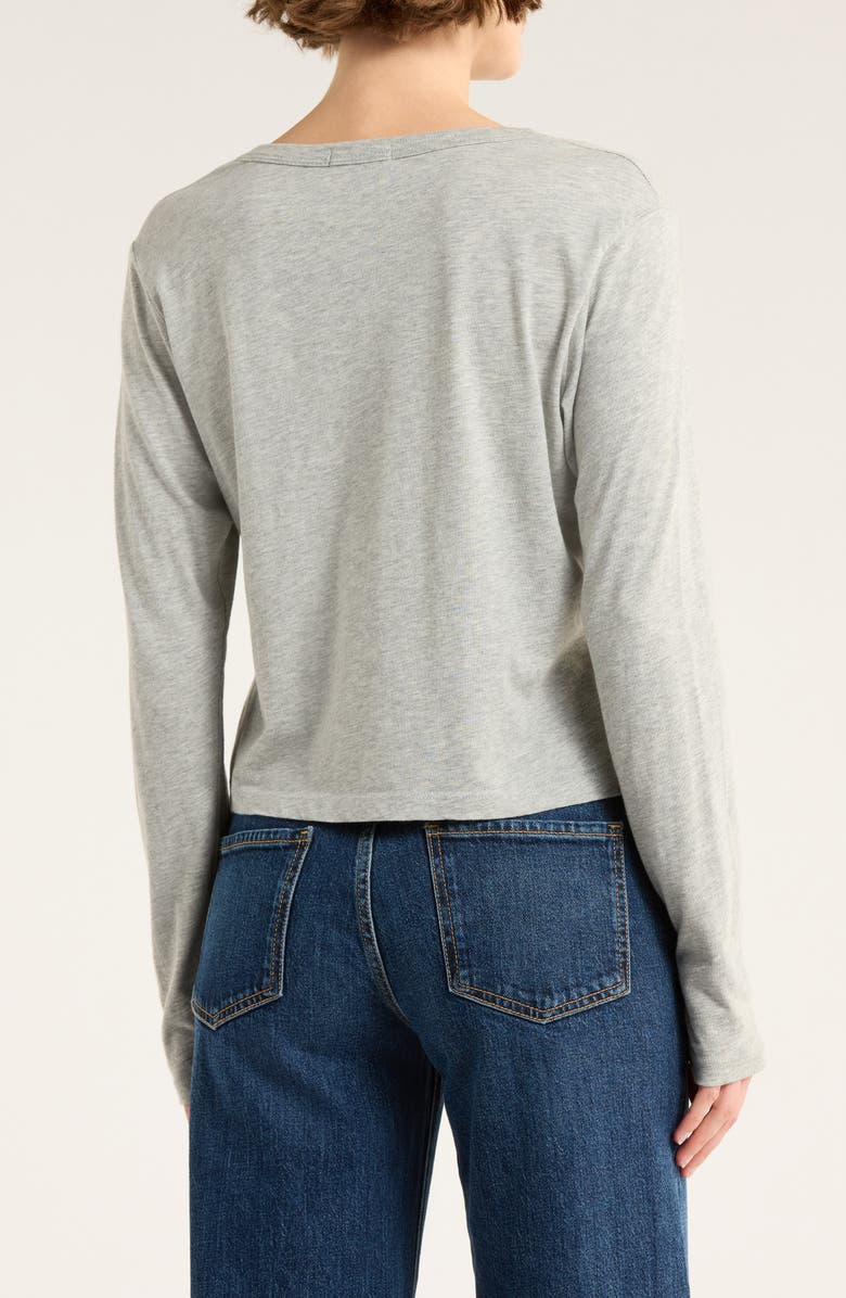 BUCK MASON Boxy Long Sleeve Crop T-Shirt, Alternate, color, Graphite