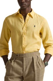 Polo Ralph Lauren Classic Fit Linen Button-Down Shirt