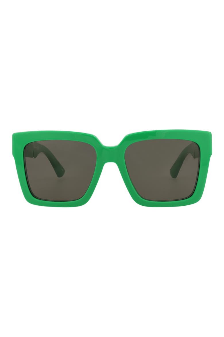 55mm Square Sunglasses, Main, color, GREEN GREEN GREEN